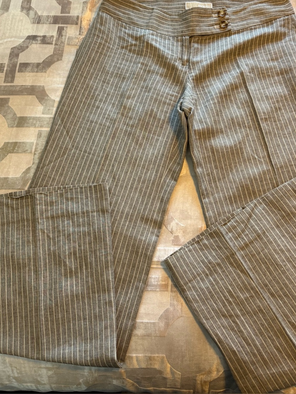 Michael Kors Women’s Gray Pinstripe Professional Dress Pants